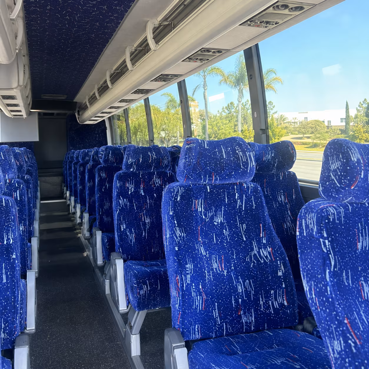 nampa 56 passenger charter bus interior
